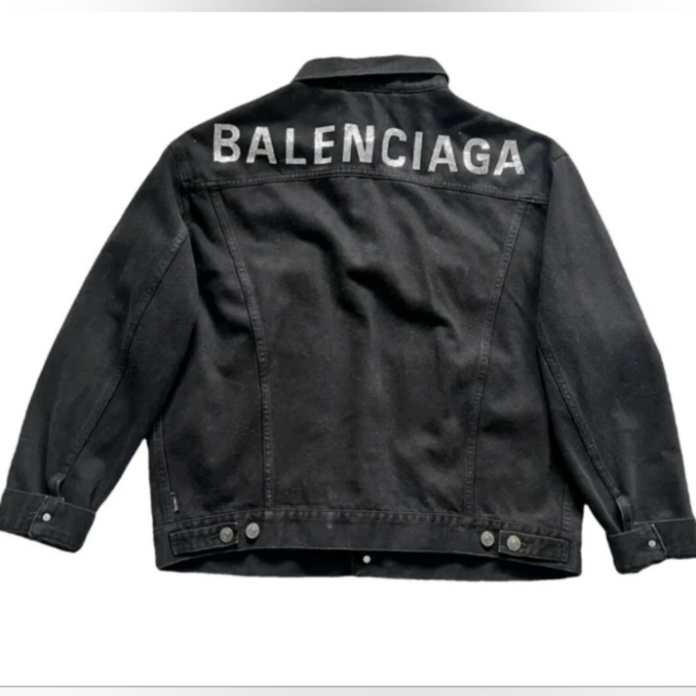 Balenciaga Black Denim Jacket Authentic